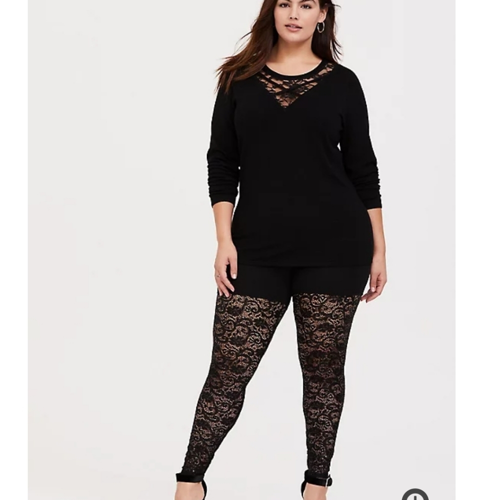 Lace leggings from torrid size 1